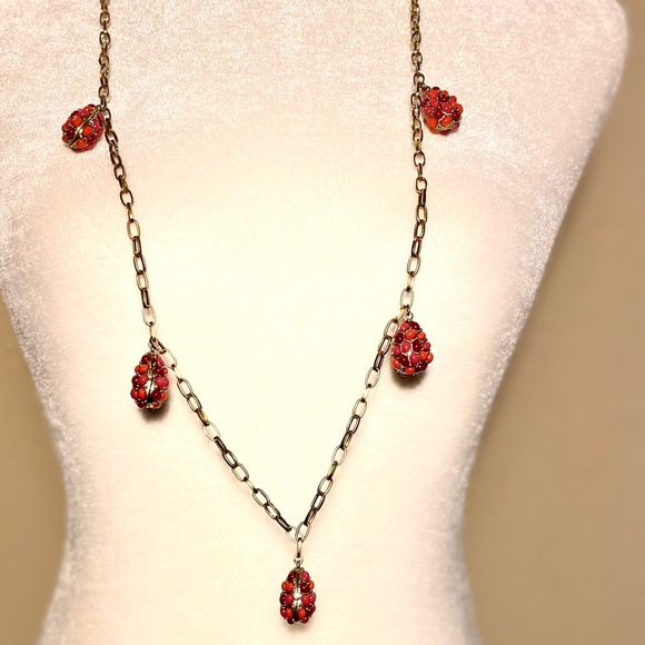 Liz Claiborne Necklace Two-tone Coral color - Picture 4 of 11